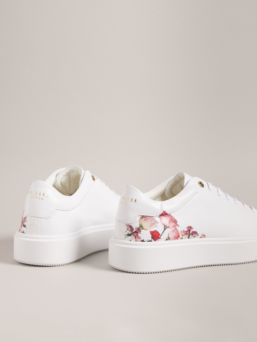 Ted Baker Floral Leather Sneakers